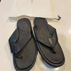 Vince Black Leather Sandals Size 9